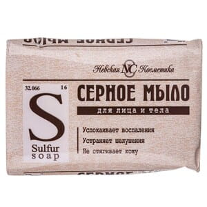 Мило для обличчя та тіла Невська косметика туалетне тверде Сірчане 90 г