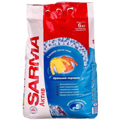 Порошок стиральный SARMA (Сарма) Актив Горная свежесть универсальный 6 кг