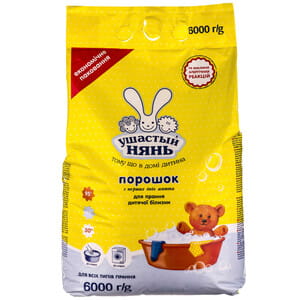 Порошок стиральный Ушастый нянь для стирки детского белья с первых дней жизни 6 кг