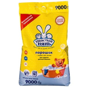 Порошок стиральный Ушастый нянь для стирки детского белья с первых дней жизни 9 кг