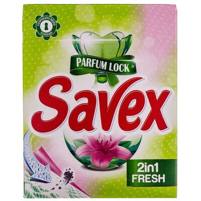 Порошок стиральный SAVEX (Савекс) Parfum Lock (Парфум Лок) автомат 2 в 1 Fresh (Фреш) 400 г