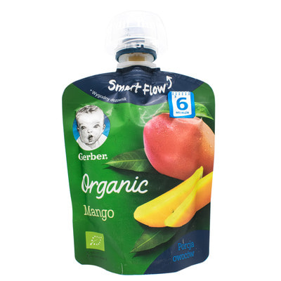 Пюре фруктове дитяче NESTLE GERBER (Нестле Гербер) Organic (Органічне) Манго з 6-ти місяців м'яка упаковка 90 г