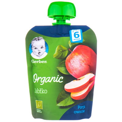 Пюре фруктовое детское NESTLE GERBER (Нестле Гербер) Organic (Органическое) Яблоко с 6-ти месяцев мягкая упаковка 90 г