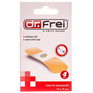 Пластир мозольний Dr.Frei (Др.Фрай) від мозолів розмір 19мм x 72мм 4 шт