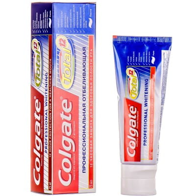 Зубная паста COLGATE (Колгейт) Total 12 (тотал 12) Профессиональная отбеливающая 75 мл