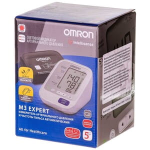 Вимірувач (тонометр) артеріального тиску та частоти пульсу OMRON (Омрон) модель M3 Expert (Експерт) (HEM-7132-ALRU) автоматичний