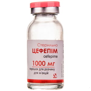 Цефепім пор. д/р-ну д/ін. 1000мг фл. №1