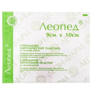 Пластырь хирургический Леопед стерильный на нетканой основе размер 9 см х 10 см 1 шт