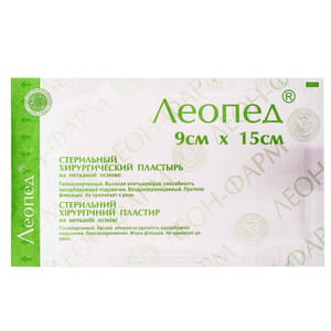 Пластырь хирургический Леопед стерильный на нетканой основе размер 9 см х15 см 1 шт