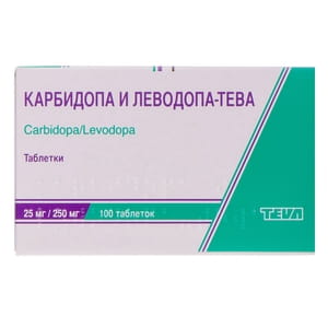 Карбідопа і леводопа-Тева табл. 25мг/250мг №100