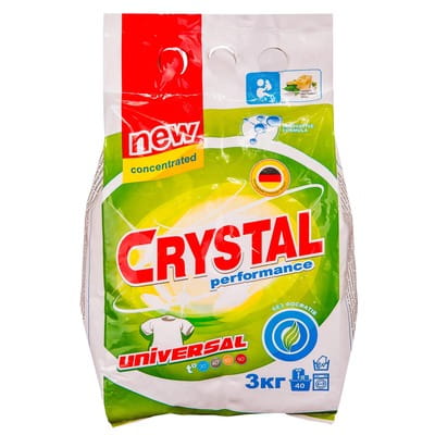 Порошок стиральный CRYSTAL (Кристал) Performance универсальный 3 кг