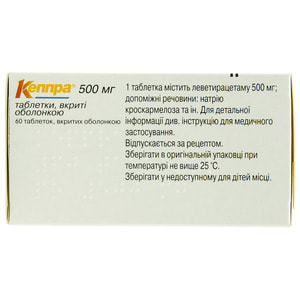 Кеппра табл. п/о 500мг №60
