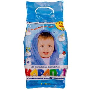 Порошок стиральный КАРАПУЗ для детских вещей с 1-го дня жизни 1,8 кг