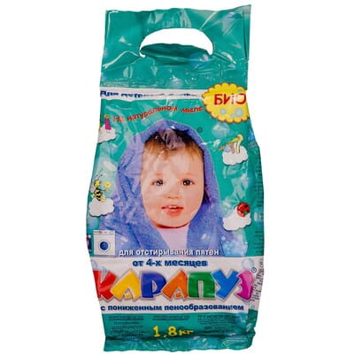 Порошок стиральный КАРАПУЗ для детских вещей Био-колор 1,8 кг