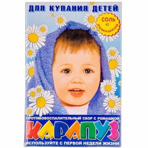 Сіль для купання КАРАПУЗ дитяча для ванн з ромашкою 500 г