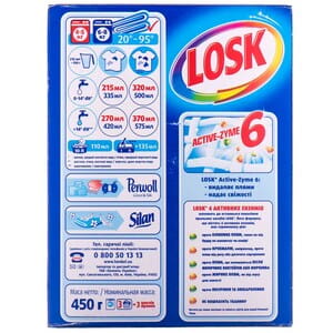 Порошок стиральный LOSK (Лоск) автомат Свежесть цветов 450 г