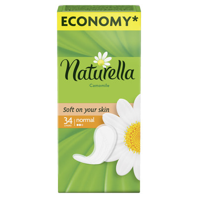 Прокладки ежедневные женские NATURELLA (Натурелла) Camomile Normal (Нормал) с ароматом ромашки 34 шт