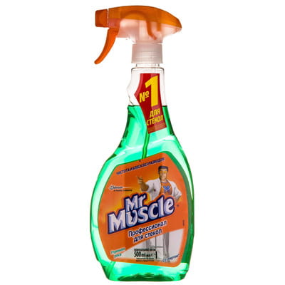 Средство для мытья стекла MR.MUSCLE (Мистер Мускул) Профессионал с нашатырным спиртом 500 мл