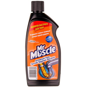 Гель для прочистки труб MR.MUSCLE (Мистер Мускул) против трудных засоров 500 мл