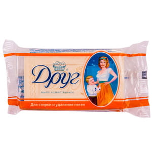 Мыло хозяйственное Друг для стирки и удаления пятен 135 г