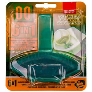 Блок подвесной для унитаза SANO (Сано) с чистящим средством 6 в 1 55 г