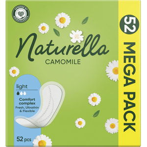 Прокладки щоденні жіночі NATURELLA (Натурелла) Camomile Light з ароматом ромашки 52 шт