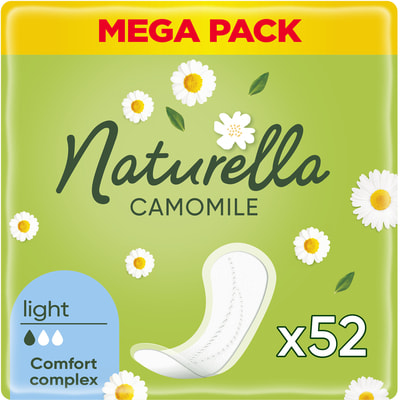 Прокладки щоденні жіночі NATURELLA (Натурелла) Camomile Light з ароматом ромашки 52 шт