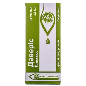 Даверис кап. глаз. 40мкг/мл фл. 2,5мл