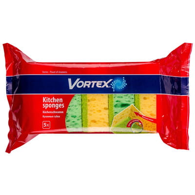 Губка кухонная VORTEX (Вортекс) 5 шт