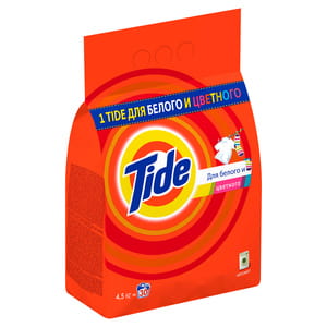 Порошок стиральный TIDE (Тайд) автомат Для белых и цветных вещей 4,5 кг