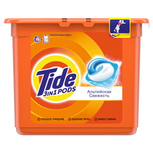 Порошок стиральный TIDE (Тайд) в растворимых капсулах Альпийская свежесть 23 шт