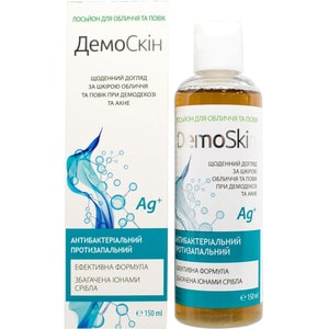 Демоскін лосьйон для обличчя та повік при демодекозі та акне антибактеріальний протизапальний 150 мл