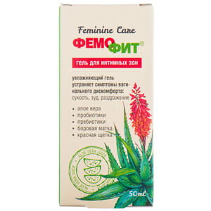 Гель для интимных зон Фемофит увлажняющий для устранения симптомов вагинального дискомфорта 50 мл