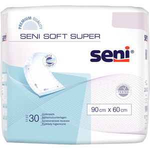 Пеленки гигиенические впитывающие SENI Soft Super (Сени Софт супер) размер 90см х 60см 30 шт