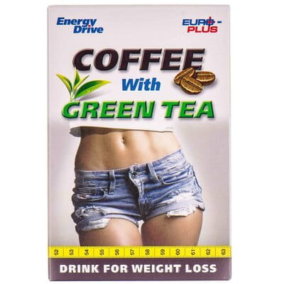 Напій для схуднення кавовий розчинний з зеленим чаєм Energy Drive (Енерджі Драйв) в пакетах 10 шт