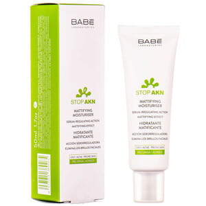 Крем для лица BABE LABORATORIOS (Бабе Лабораториос) Stop Akn (Стоп Акн) увлажняющий матирующий 50 мл