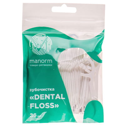 Зубочистки з зубною ниткою Manorm (Манорм) освіжаючі 36 шт