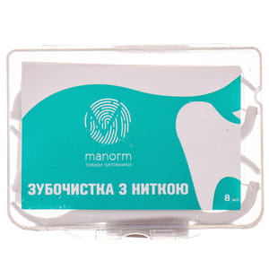 Зубочистки с зубной ниткой Manorm (Манорм) освежающие 8 шт