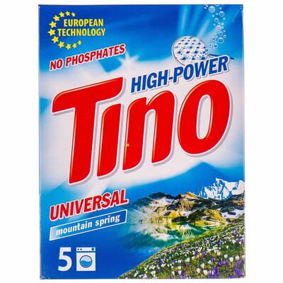 Порошок стиральный TINO HIGH-POWER (Тино Хай-павер) универсальный Mountain spring (Маунтин спринг) 350 г