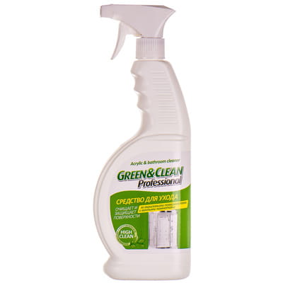Средство GREEN & CLEAN Professional (Грин энд клин профешнал) для ухода за акриловыми поверхностями и ванными комнатами 650 мл
