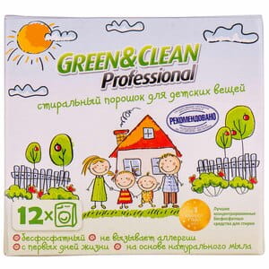Порошок стиральный GREEN & CLEAN Professional (Грин энд клин профешнал) для детского белья 1,2 кг