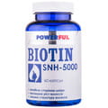Биотин SNH-5000 капсулы для улучшения состояния кожи, волос, ногтей POWERFUL (Поверфул) с содержанием биотина 5000 мкг банка 60 шт