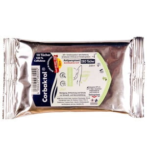 Део-салфетки антиперспирант CORBAKTOL (Корбактол) с антибактериальным эффектом 3 в1 10 шт