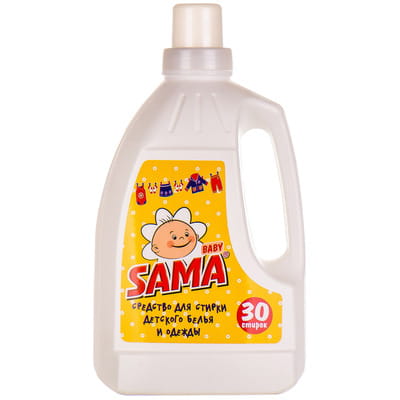 Гель для стирки SAMA (САМА) Baby (бэби) для детского белья и одежды 1,5 кг