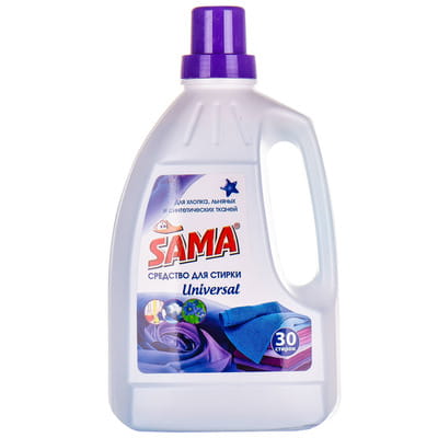 Гель для стирки SAMA (САМА) Universal для хлопка, льняных и синтетических тканей 1,5 кг
