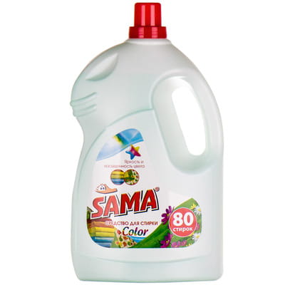 Гель для стирки SAMA (САМА) Color (колор) для цветного белья 4 кг