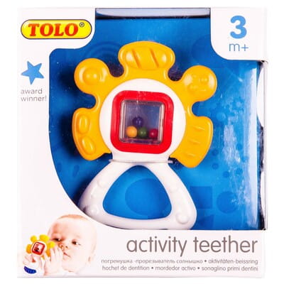 Игрушка погремушка-грызунок детская TOLO (Толо) Солнышко