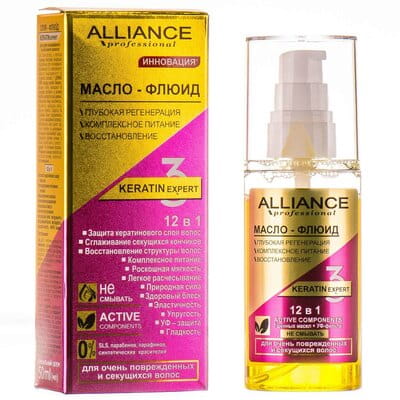 Масло-флюид для волос ALLIANCE PROFESSIONAL (Альянс профешенл) Keratin Expert (Кератин эксперт) 12 в 1 50 мл