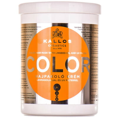 Маска для волос KALLOS (Каллос) Color с УФ фильтром для окрашенных волос питательная 1000 мл