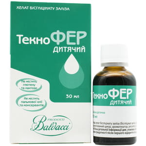 Текнофер краплі дитячі додаткове джерело заліза флакон 30 мл